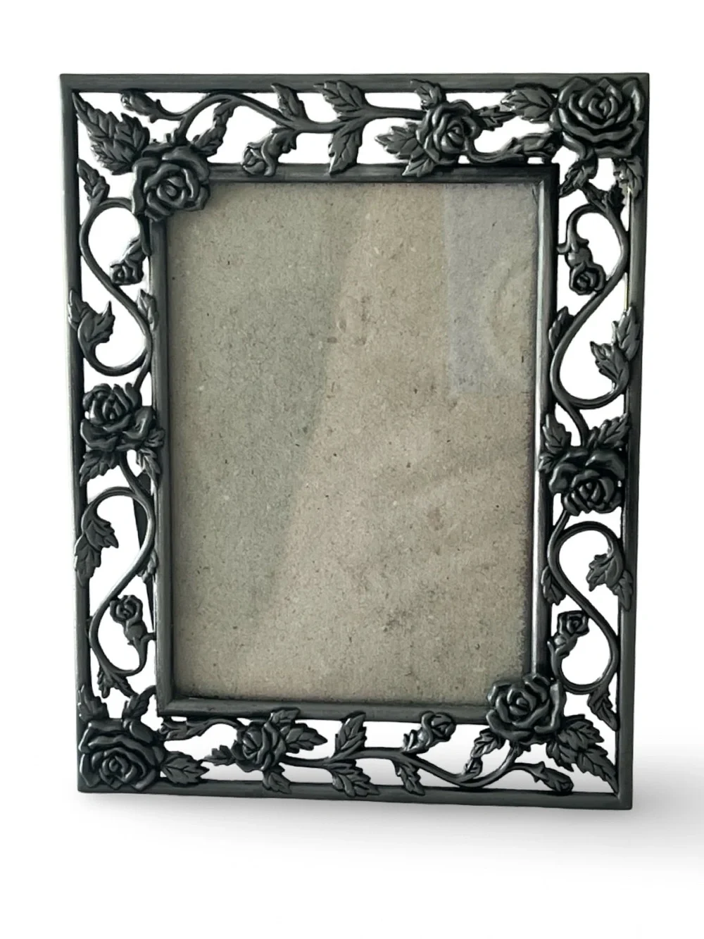 Decorative Black Rose Metal Picture Frame - Unbranded